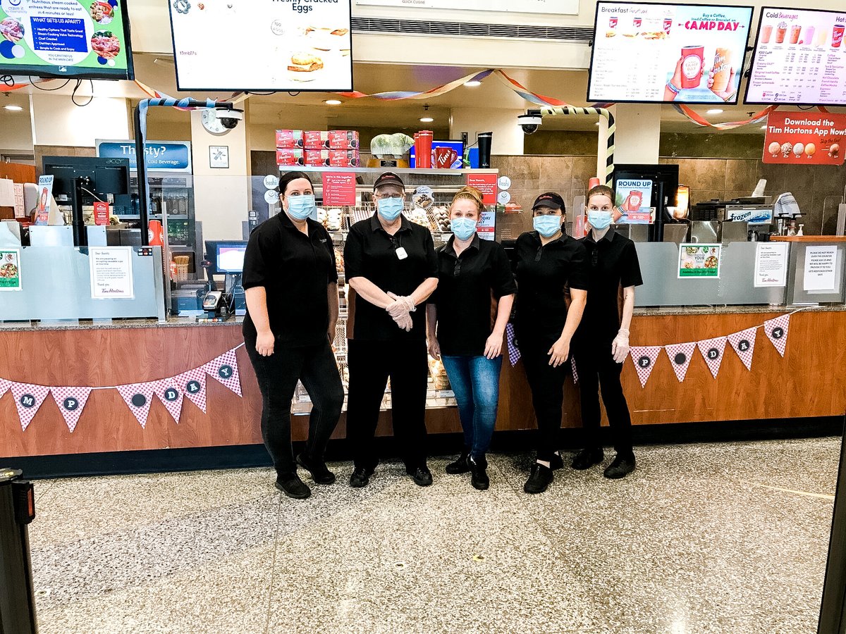 CompassGroupCan's tweet image. Last week, we participated in the Tim Hortons® Foundation Camp Day campaign, held in an effort to help all kids achieve their potential. 

Shout out to our Compass associates working in our Tim Hortons locations! Thank you for supporting this great initiative. #campday2020