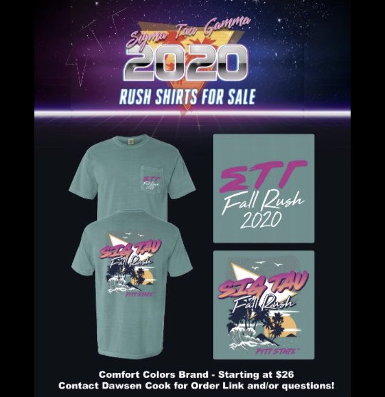 PittStateTaus's tweet image. Fall Rush shirts are officially up for sale, starting at $26 but the more that get ordered the less you end up paying! Check out the link! v3.freshprints.com/order/group/f9…