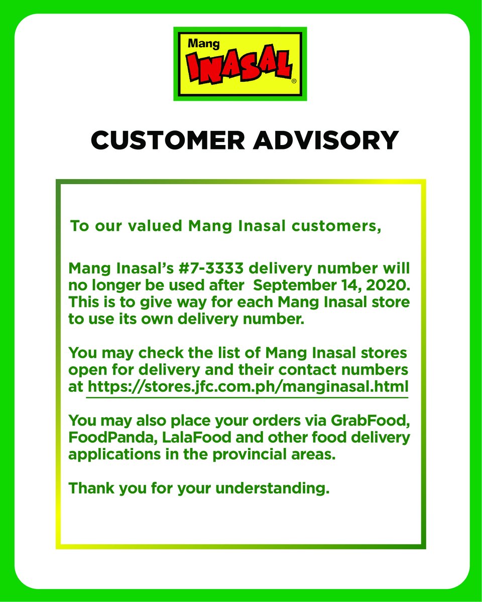 Mang Inasal Phils On Twitter Sharing For Everyone S Information And Guidance Go To Https T Co Uhw6p2a9vt To Find The List Of Open Delivery Stores Near You Https T Co Aau1bqfewi