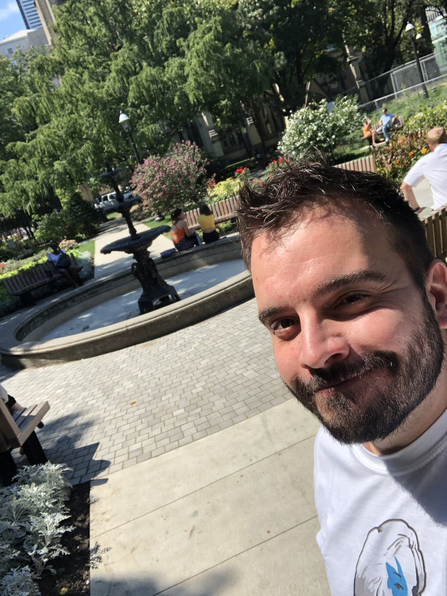 here is the fountain Will Graham uses as bait for the Great Red Dragon - and into which the Dragon dumps the flaming body of Dr Chilton!In reality it is the 19th century garden curated by the St James Anglican cathedral!  #Hannibal  #HannibalSelfieTour