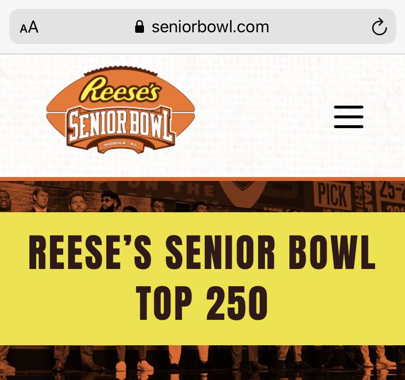 seniorbowl's tweet photo. 🚨🚨FULL LIST🚨🚨
#BestOfTheBest #RSB250 
#TheDraftStartsInMOBILE 
https://t.co/lsngrqUPeE https://t.co/XGpKX7x1ob