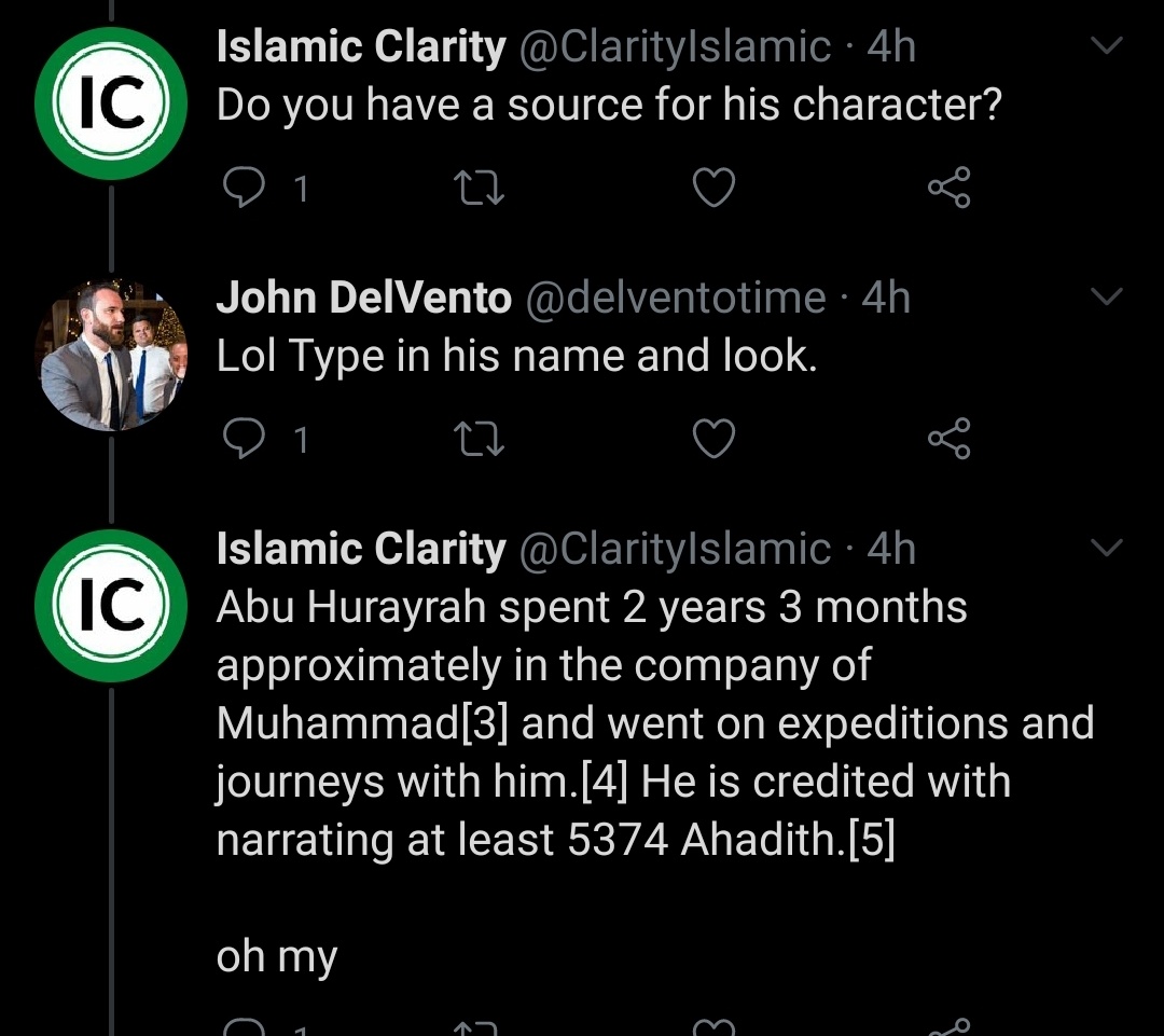 He knows that these chains are very strong and they clearly lead a perfect path. So what does he try to do? Cast doubt upon the last one in the chain, the one who narrates from the Prophet (peace be upon him) directly:Abu Hurairah, may Allah be pleased with him.