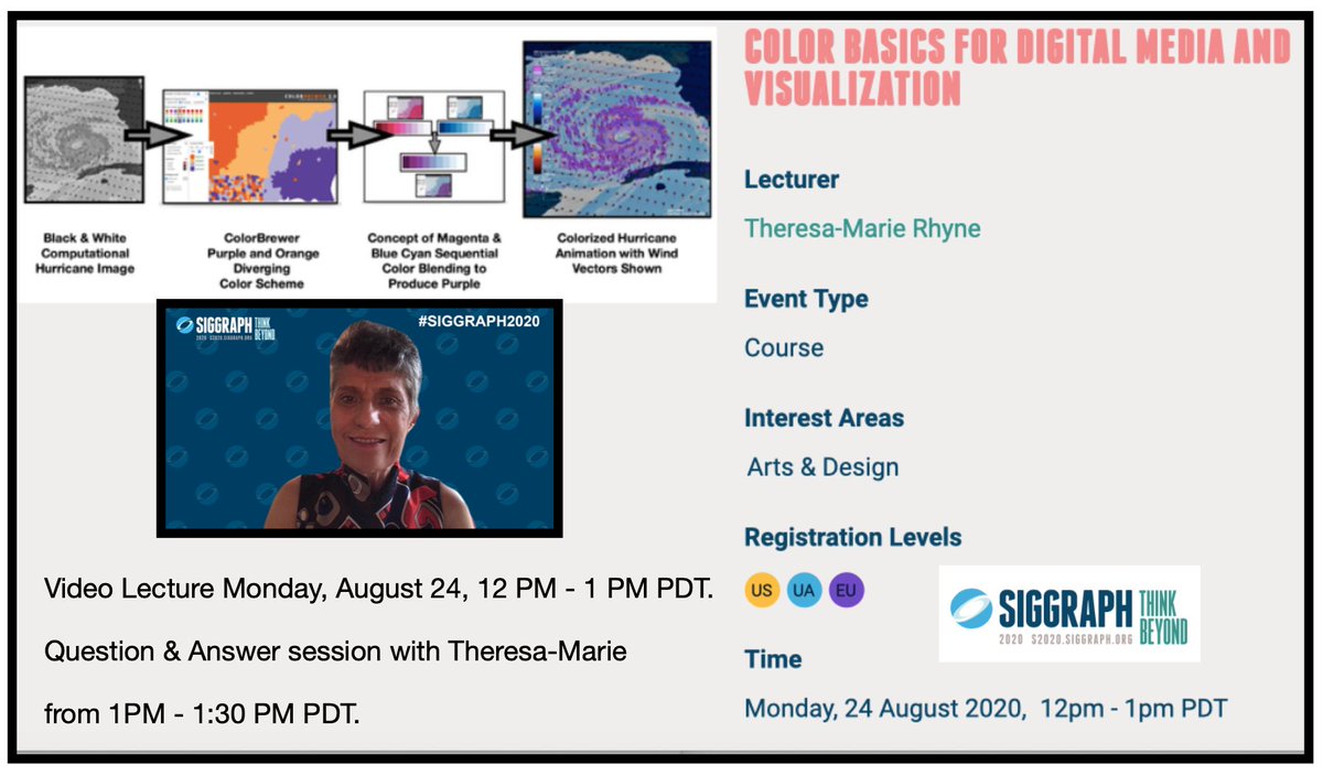 tmrhyne's tweet photo. @SIGGRAPH2020 Coming Monday... Color Basics 8/24, Noon -1 PM PDT video, 1-1:30 PDT Q&A: https://t.co/Tc23nea8ud…
#ieeecga #infovis #dataviz #DataVisualization #colourlovers #color #AdobeCapture #colortheory #AdobeCreative #Pantone #Munsellcolor #pantonestudio #VisualAnalytics https://t.co/6Nhw2sPVvG