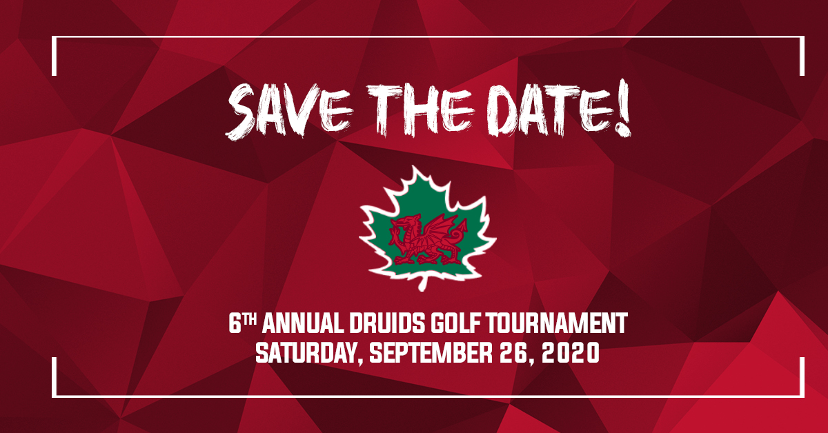 Mark your calendars! The Annual Druids Golf Tournament will be Saturday, Sept. 26! Stay tuned to our social media channels for more details. #DruidsRFC