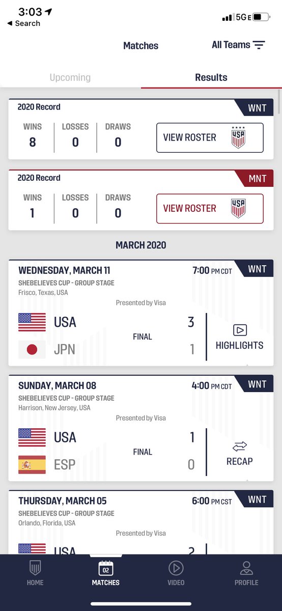 Highlights.Fans love highlights. I love highlights.Now you can relive the action for each USMNT & USWNT match natively within the app.(For games which we have the rights). 2/6