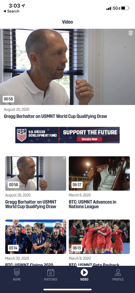 Video content.Twitter is great, but sometimes you miss a post or two. Instagram is great, but sometimes you miss a post or two. We have now brought U.S. Soccer content into the app in one, easy-to-access place for anyone who is catching up at the end of the day! 3/6