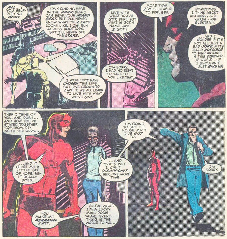 Daredevil #192 by Alan Brennert and Klaus Janson. “Promises” Probably one of the best Ben Urich stories not written by Frank Miller. A great underrated issue. #Daredevil #Marvel