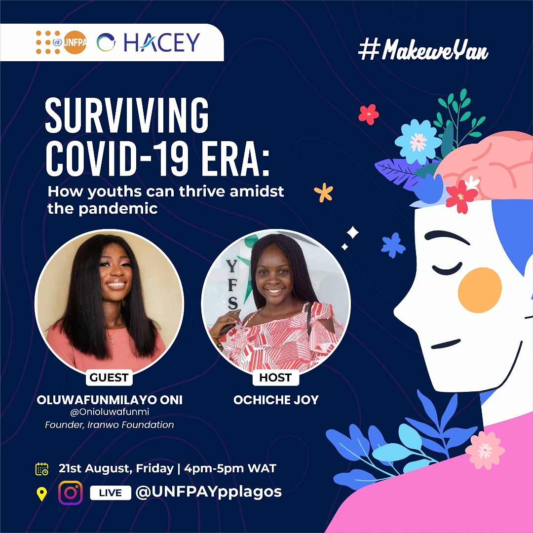 kayodeteslim's tweet photo. #MakeWeYan series by @UNFPANigeria @HACEYHealth starts off on a high note with an amazing speaker Funmilayo
Ochiche Joy will host #MakeWeYan on the 21st August, 2020 between 4-5PM (GMT +1)
To participate Follow UNFPAYPPLagos on instagram
#UNFPAforYOUth #UNFPAYouthinfoline https://t.co/tVzCGuaBBi