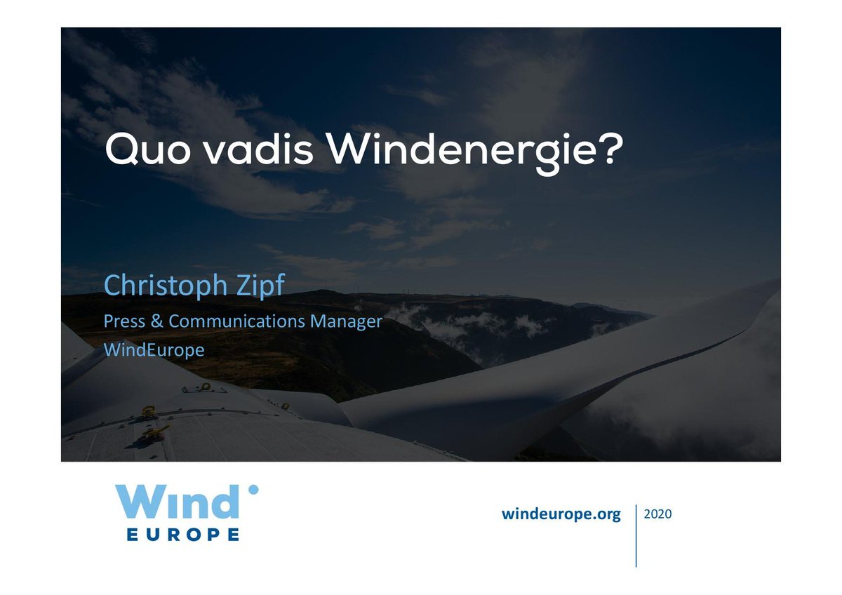 Gerade jetzt findet unser erster BJE - Talk mit <a href="/chrz_5/">Christoph Zipf</a> von <a href="/WindEurope/">Wind in Europe</a> statt. Das Thema? "Quo vadis Windenergie?"