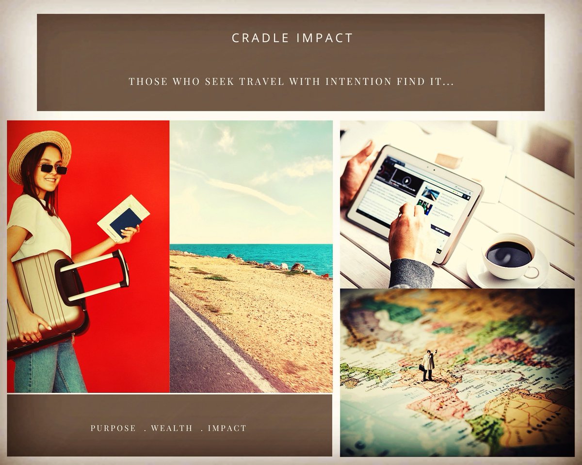 CradleImpact's tweet image. If the wealth that comes from travel experiences is what you wish for. You have to intentionally wish for exactly what it is you desire, then set a PLAN in place, finally you have to ACT.
__
#conscioustravellers
#wealthformula 
__
Follow us now
