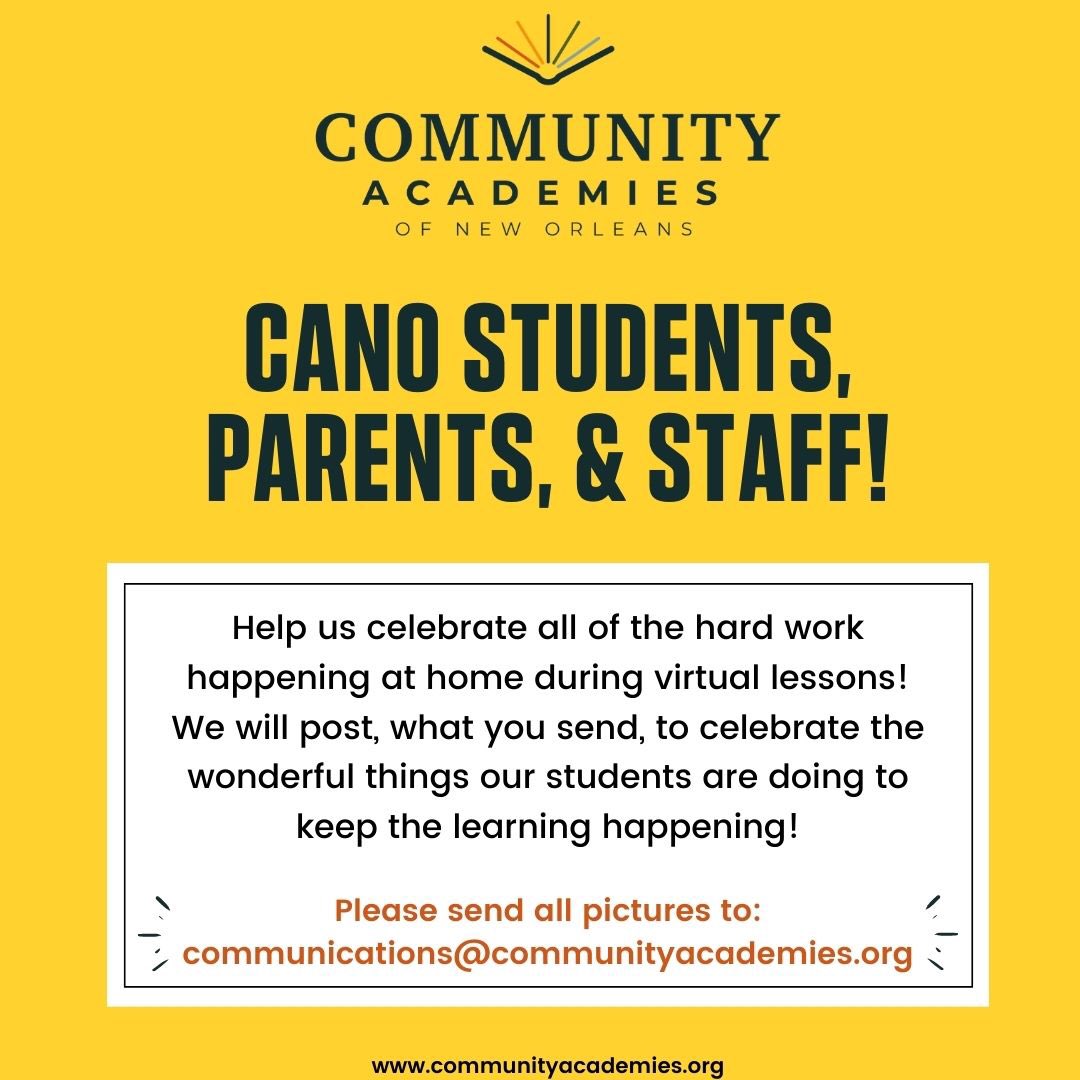 CANOschools's tweet photo. CANO family! Have any pics of your virtual work or learning space? Keep the pictures coming. We’d LOVE to show everyone the hard work you and our students are doing, behind the scenes! 🌟💻📸 #virtuallearning https://t.co/pwBQupfbYl