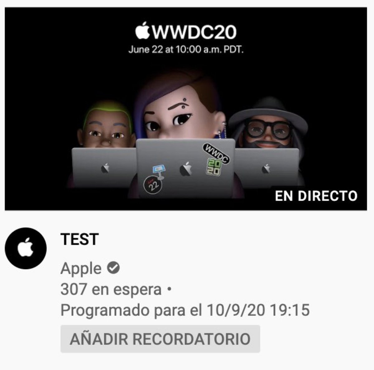 stuntech's tweet photo. Apple programó un evento para el 10 de septiembre, error del becario. 

iPhone 12 a la vista. https://t.co/WZORGSCknF