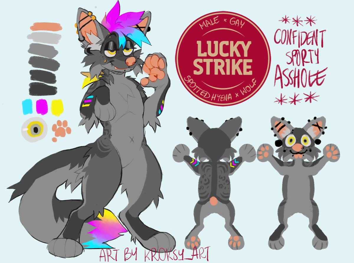 Still practicing drawing on ipad, so i finally made a ref for my old boy, lucky strike!! Hope you like x)

***
Please consider retweeting and commenting! It helps and encourages me s lot!! ❤️