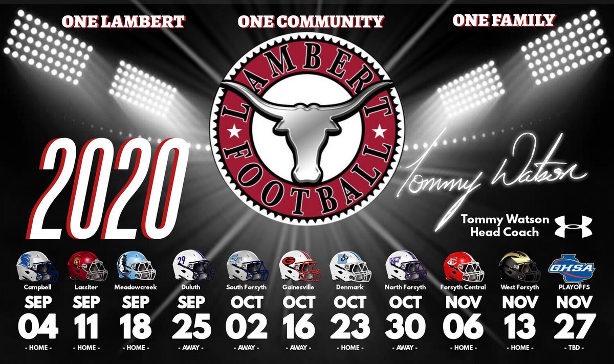 LambertFtBall's tweet photo. Updated 2020 Varsity Schedule. #OneLambert https://t.co/WDoufxXol1