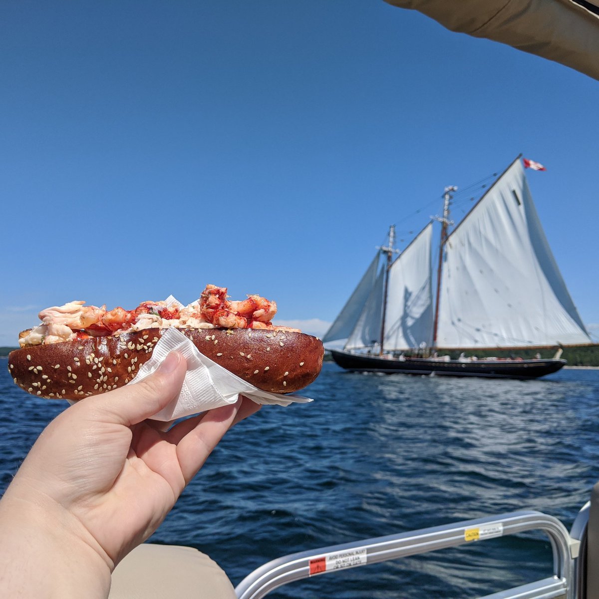 Just a #Canadian icon with the best #lobster roll ever 🦞⚓😉 <a href="/Bluenose_II/">Bluenose II</a>