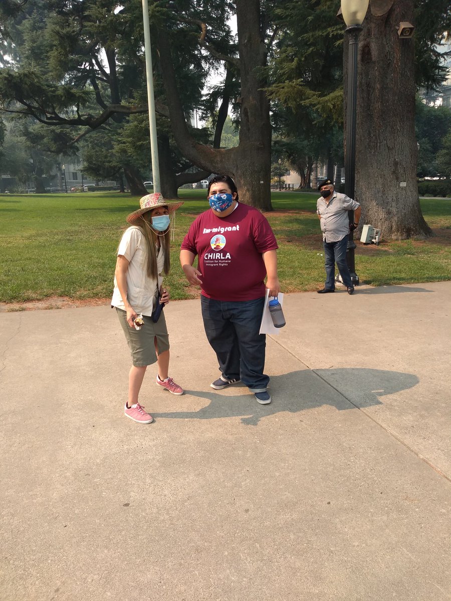 LALiving213's tweet photo. Day 2 in Sacramento  The State Of California has a responsibility to all workers including immigrant workers who have lost their jobs due to #Covid19 to create a #SafetyNetForAllOfUs. We have families hurting. We need wage replacement now. @SafetyNet4All @GarmentWorkerLA https://t.co/mJe8ufcrxM