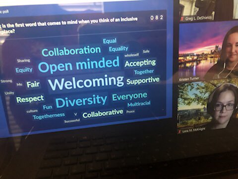 PBinTexas's tweet photo. #DEI should be a priority for the events industry. It is a great business practice & something we are responsible to keep moving. This is what comes to mind when we think of an inclusive workplace. #ServicesStrong #ESPAWebinars #DiversityEquityInclusion @ESPATweets https://t.co/xS1M3xzyJy