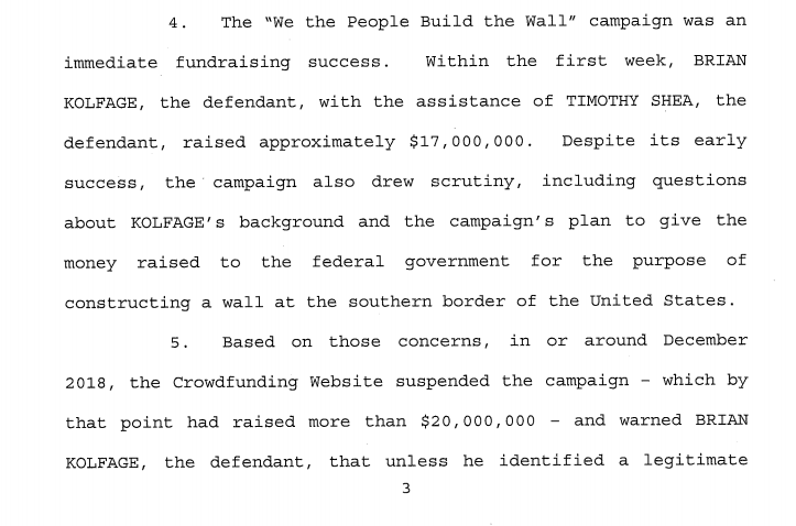 Reading the indictment, it looks like Kolfage got only so far along and then was facing having the donor account closed & watching all the millions collected so far ending up being refunded. So he brought in professionals, Bannon & Badolato.