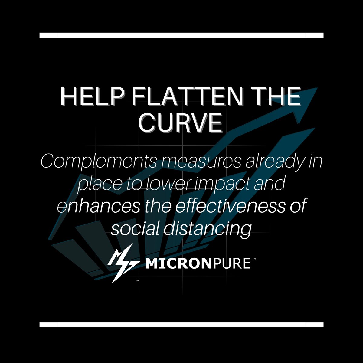 MicronPure's tweet photo. Micron Pure helps flatten the curve and complements measures already in place to lower impact as well as enhances the effectiveness of social distancing. 
#COVID19 #research #science #technology #HelpFlattenTheCurve #stayhome #quarantine 
 #Innovation #HectoGroup  #MicronPure https://t.co/0PEEOQ4hs6