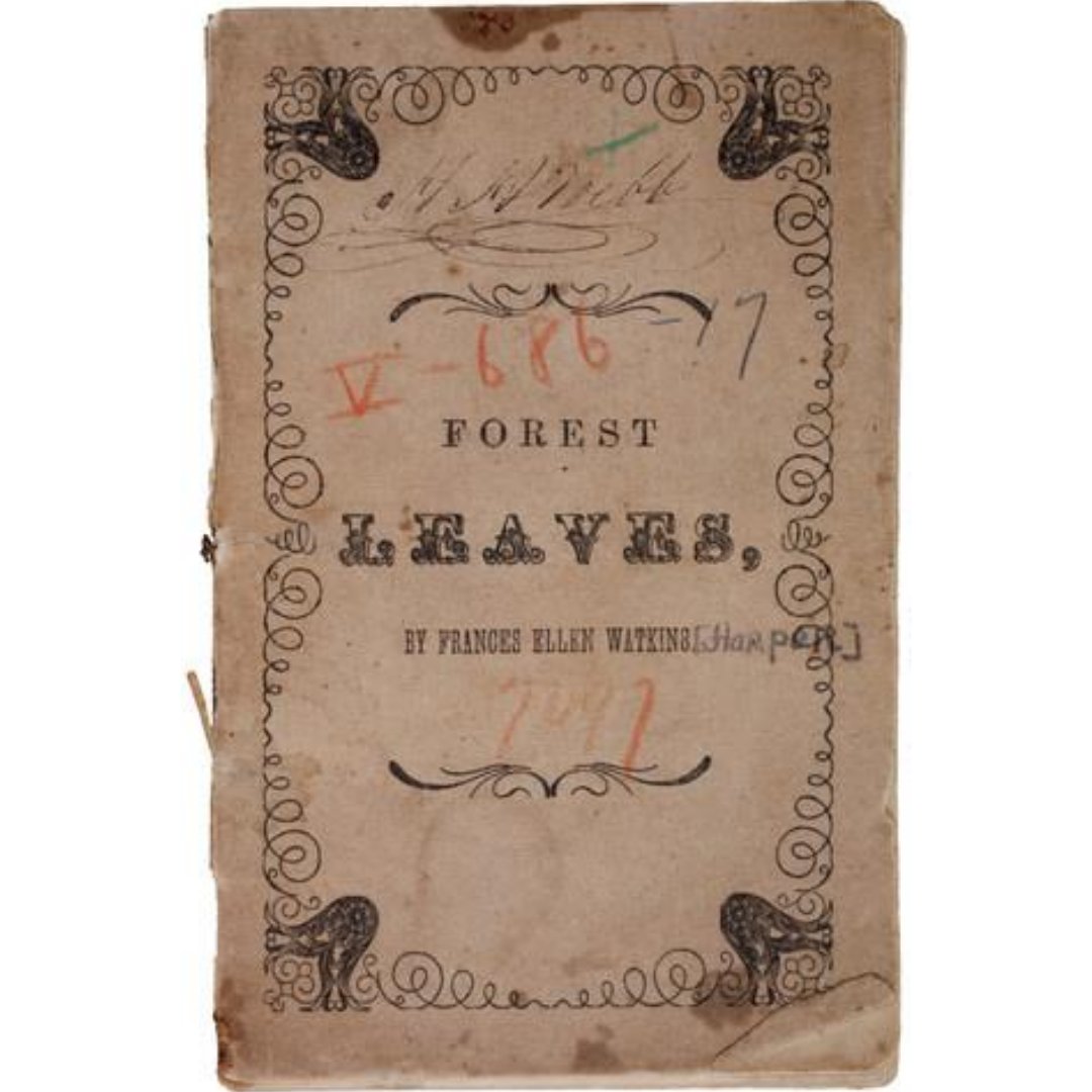 Frances Ellen Watkins Harper (1825-1911) was an African American abolitionist, poet, &amp; advocate for the women’s rights and temperance movements. Her first volume of poetry, one of the first published works by a black woman in the U.S., was “Forest Leaves” in 1845. 

#RighttoVote