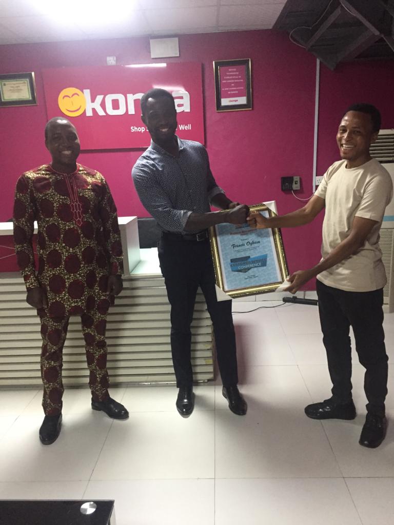 CrustMineNG's tweet photo. Visit to Francis Ogbasu, Head, Retail &amp; B2B, Konga in appreciation for his support during the Customer Service Conference 2019.

It's happening again on Saturday, 10th October, 2020.

Call: +234-907-713-8178

We greatly appreciate you! https://t.co/d0KMXjDnCo