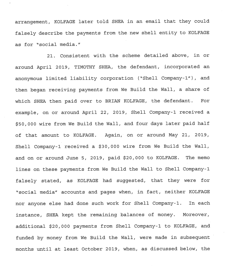Yup. They used the old tried-and-true "fake vendor" trick to make under-the-table payments to hide where the donated money was actually going.