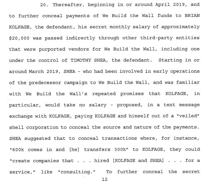 Yup. They used the old tried-and-true "fake vendor" trick to make under-the-table payments to hide where the donated money was actually going.