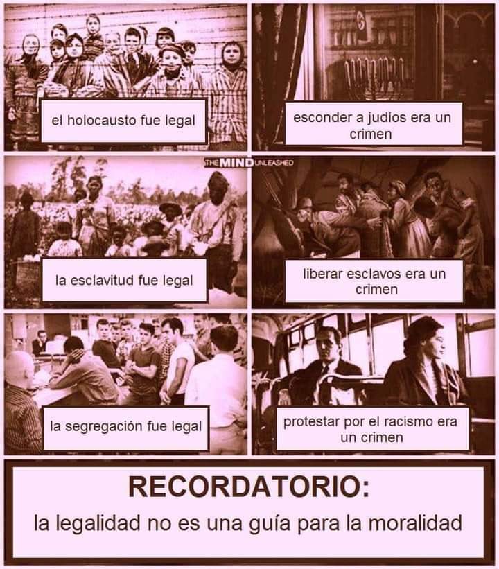 ngonzalezv's tweet photo. La legalidad no siempre es una guía para la moralidad. 👇 https://t.co/n1qJXxvoJ9