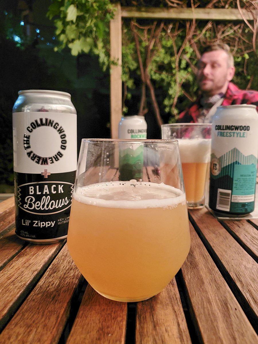 Late night flight of <a href="/CollingwoodBeer/">The Collingwood Brewery</a> ✨ My can of Lil' Zippy Key Lime Witbier (4.2%, tart, refreshing and delicious) would have made the perfect summery beer to crush in today's sunshine!