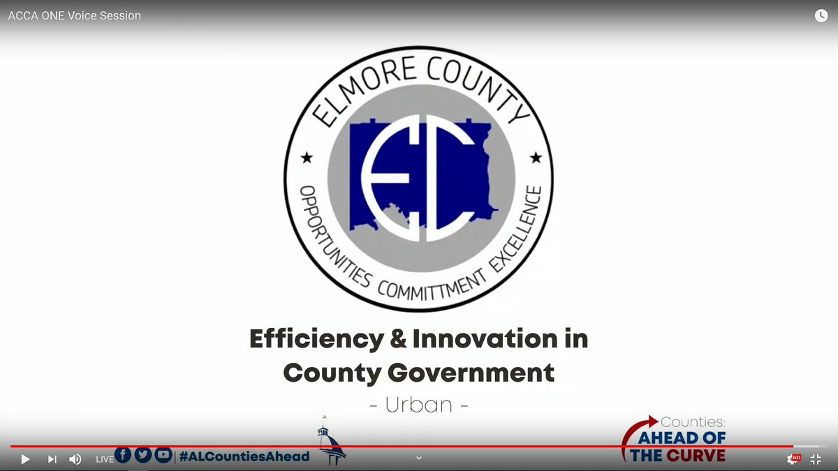 This just in from the <a href="/AlabamaCounties/">Alabama Counties</a> #92ndAnnualConference, <a href="/ElmoreComm/">Elmore County, AL</a> awarded the Efficiency &amp; Innovation in County Government -Urban. Congratulations to all who helped make this possible.