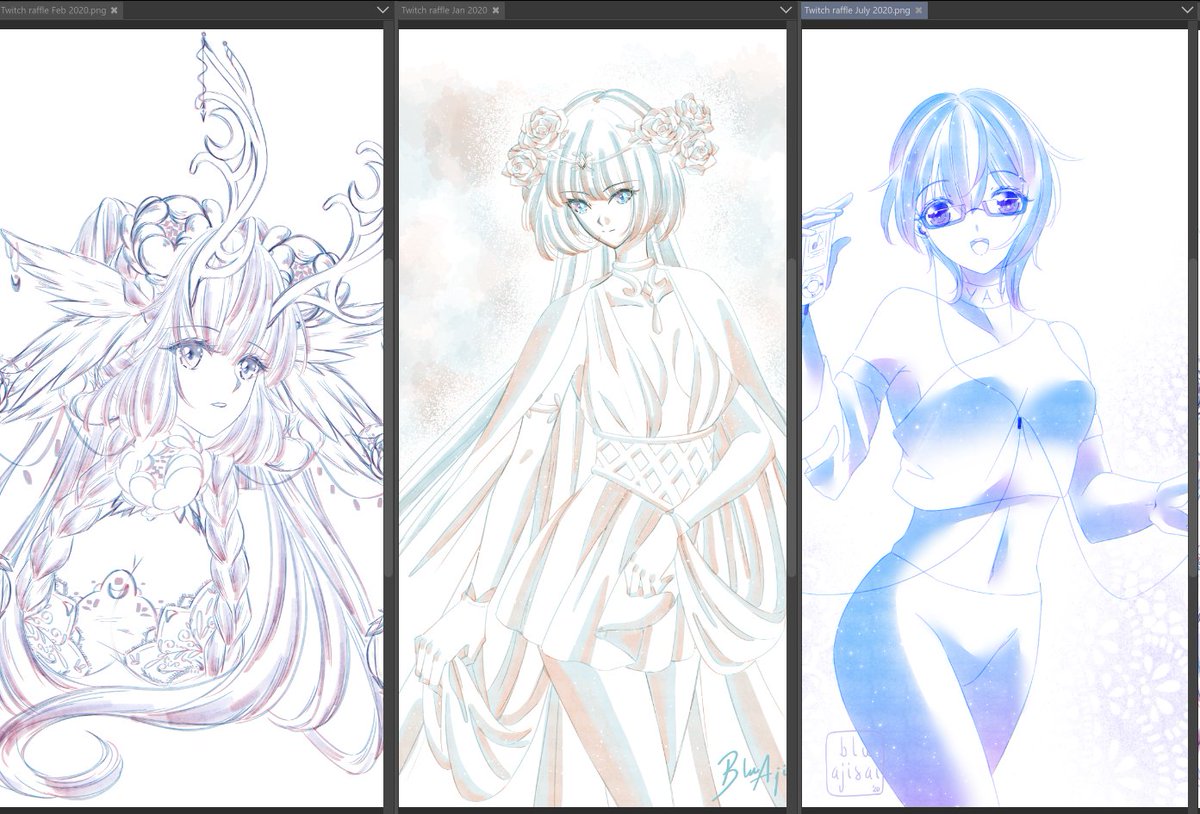 BluAjisai's tweet photo. Tiny break from commissions to celebrate #SubDay with community! 💙Raffle sketch for subscribers!
https://t.co/mKEwP8m5Nw
#TwitchPrime #twitchaffiliate #TwitchStreamers #twitchgirls #twitchart #SupportSmallStreamers #streamcreative #art #commissionsopen #TwitchPartner https://t.co/2X4Fi0GwlL