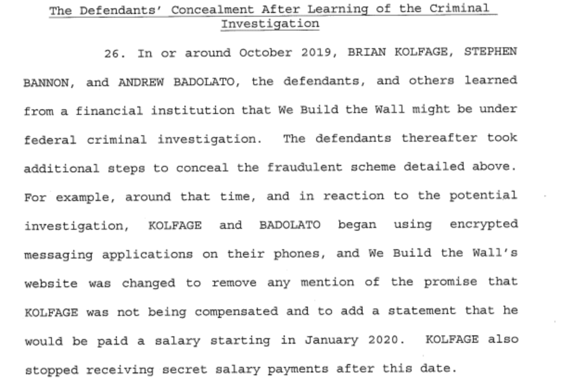 Kolfage gave $25,000 to Trump victory in October 2019.The feds says in October 2019 is when Kolfage and Co. discovered that they were under investigation.