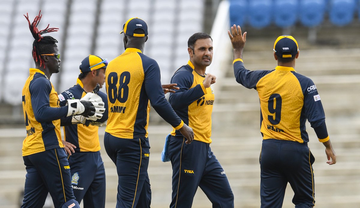 CentreLeak's tweet photo. CPL T20 update: St Lucia Zouks beat Barbados Tridents by 7 wickets (D/L method). #MohammadNabi is declared as player of the match.
#CPLT20
#StLuciaZouks
#BarbadosTridents
#CPL_2020 https://t.co/dacA8Wu4xW