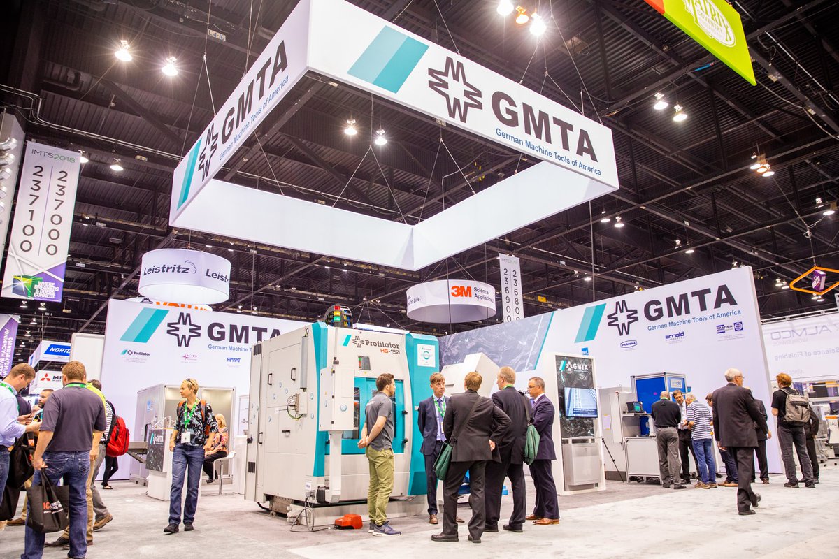 GMTA_US's tweet photo. Take a look back at our photos from #IMTS2018. #ThrowbackThursday #IMTS #tradeshows #mfg #manufacturing #GermanMachineToolsofAmerica #GMTA #ArnoldRavensburg #BvL #Profilator @IMTSchicago https://t.co/36iaFOb2iq https://t.co/8wGW9t2W5A