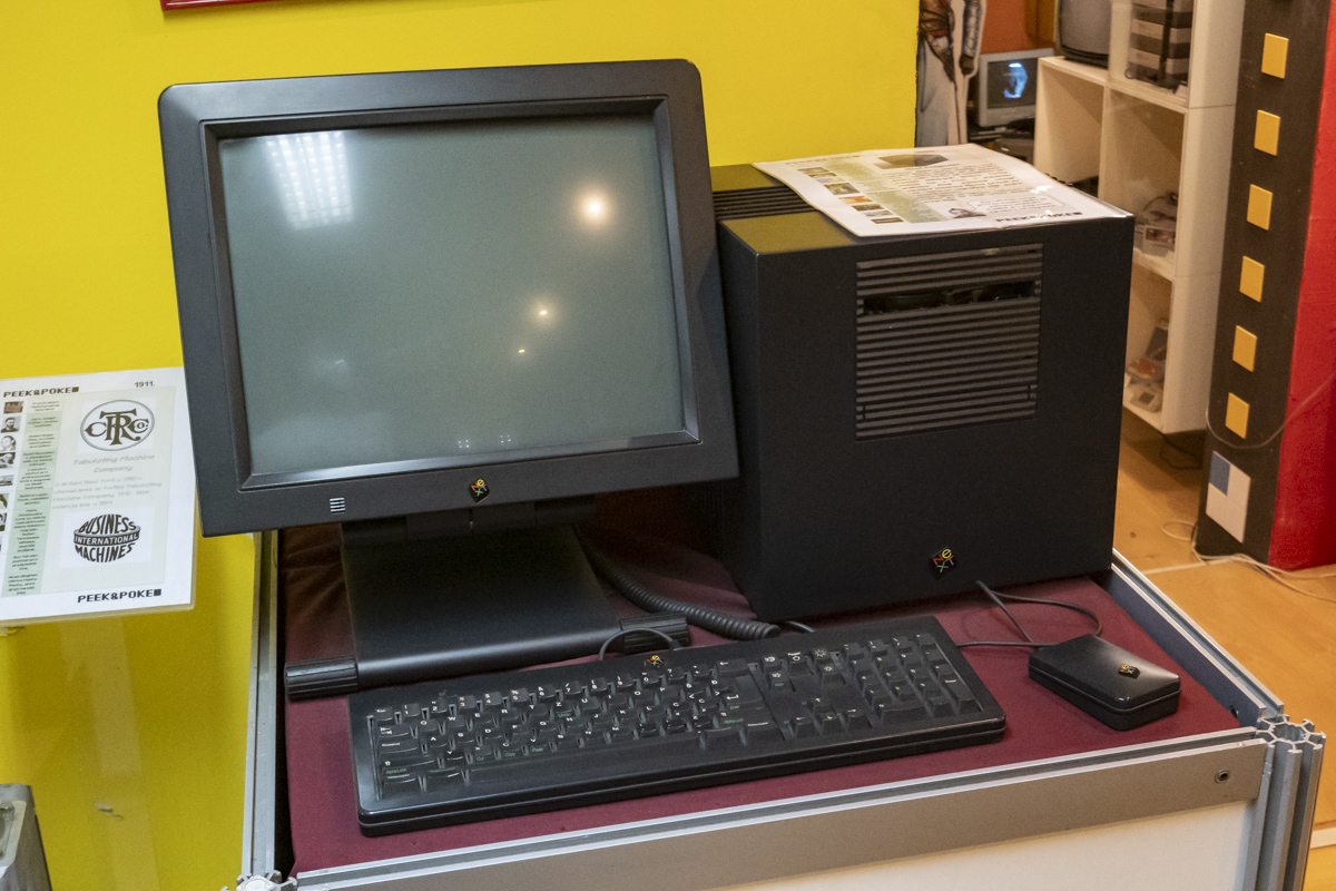 Well turns out there is a treasure trove of old tech here. IBM PCs, Macs of all types, Apple IIs, NeXT workstations... Very cool stuff, though common enough in the US.