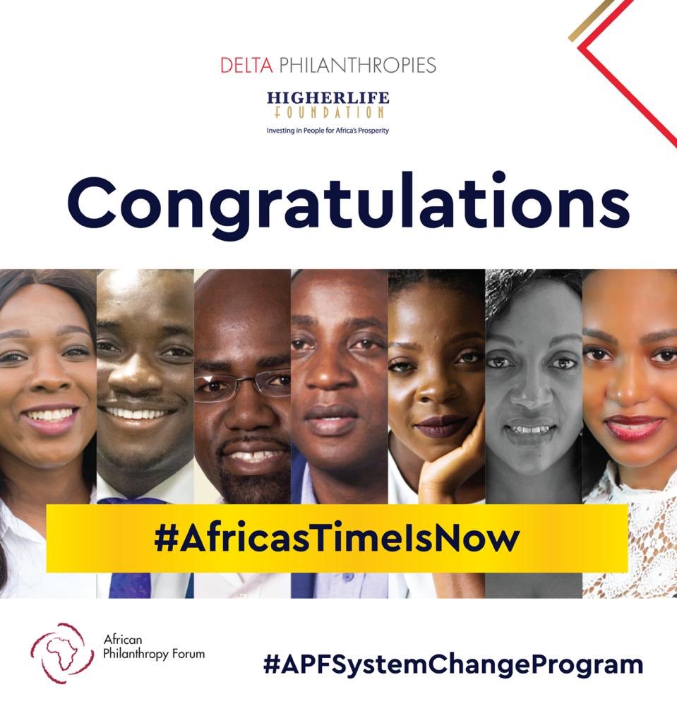 HigherLifeFDN's tweet photo. Congratulations to @APForg on the successful launch of the Systems Change Program👏🏾

Looking forward to the unique opportunities the selected System Change Entrepreneurs(APF Fellows) will seize as they work in this dynamic network of systems entrepreneurship! 
#Africastimeisnow https://t.co/FfvOCpctCm