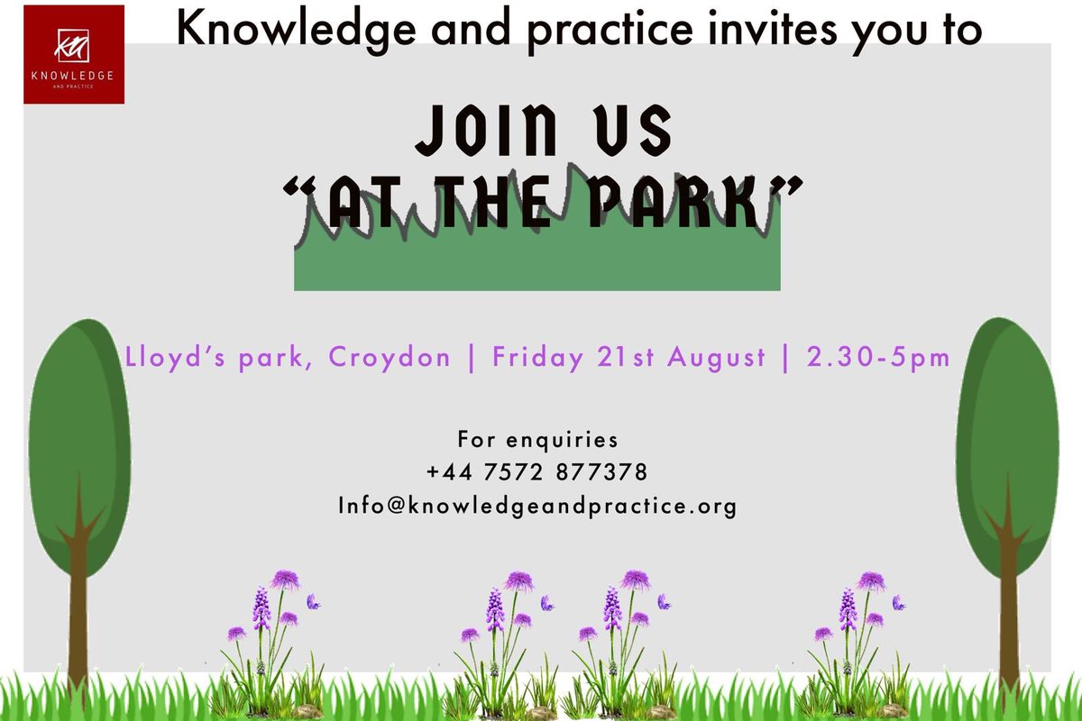 KnowledgePract's tweet image. Join us at the park tomorrow as we celebrate our time together before the holiday