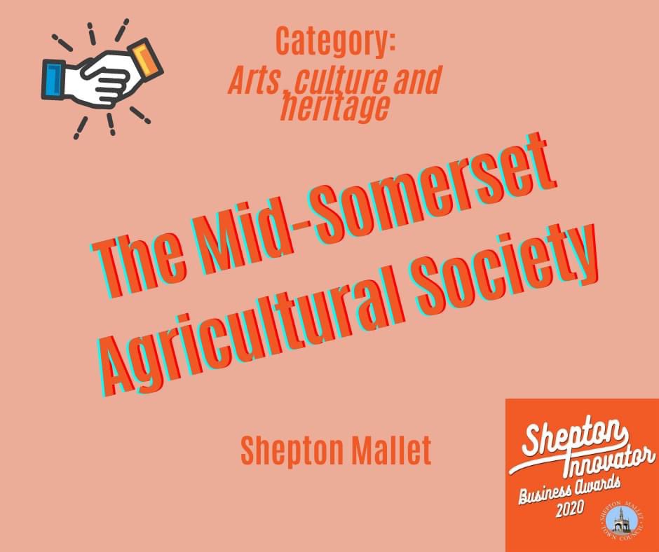We're absolutely thrilled to have been nominated in the Arts, Culture and Heritage category for the Shepton Innovator Business Awards 2020 by Shepton Mallet Town Council 🎉