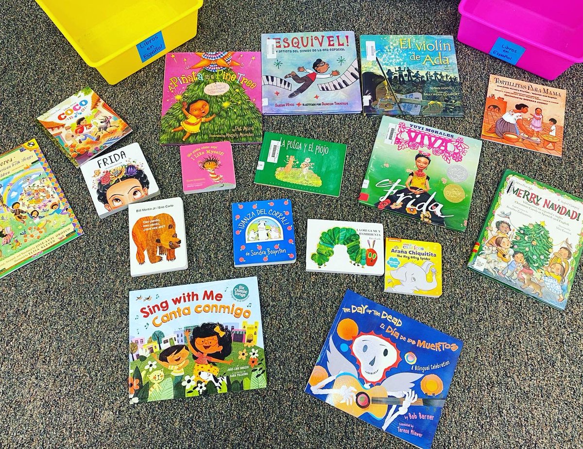 mrswoodmusic's tweet photo. From 0 Spanish/bilingual books to 17!!! My bilingual learners @basswood_es  are going to love these! They’re also going to love helping me practice my Spanish as we use these in class. Thank you to everyone who helped #clearthelist #kisdclearthelist https://t.co/vCOtCErZnm