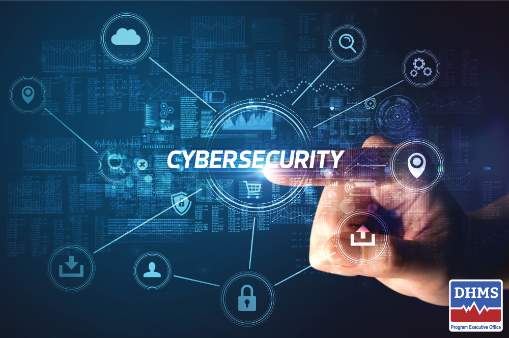 DoD_EHR's tweet photo. A cornerstone of a joint EHR solution is robust cybersecurity. PEO DHMS leads the way in practically implementing @DeptofDefense’s rigorous requirements. We invest significant time and resources to ensure the highest levels of protection for patient heath data. https://t.co/BH5JP5ReA4