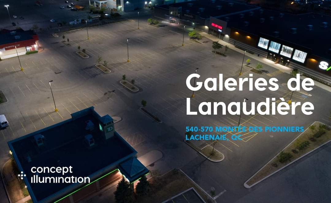 Les Galeries de Lanaudière est un centre commercial de 272 000 pieds carrés situé à Lachenaie, QC.  Le projet de modernisation d'éclairage entraînera une économie d’énergie annuelle de 186 900 kWh.