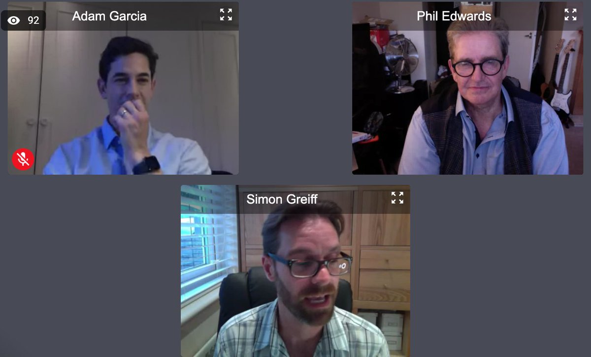 ShentonStage's tweet photo. #OneNightOnlySNF: producer of tonight's event (and original cast member) SIMON GREIFF @SimG_Director &amp; @ThatAdamGarcia and musical supervisor PHIL EDWARDS talk about the new songs introduced to the score. https://t.co/S2PE4kaDXH