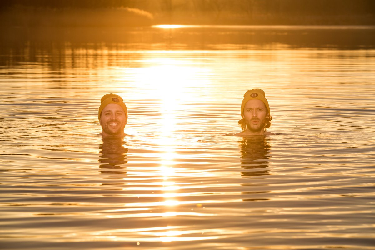 thebrrrn's tweet photo. That time back in 2018 when Jimmy &amp; Johnny thought it would be cool to take pictures in freezing cold water 🥶❄️

#tbt #Brrrn https://t.co/75uetEKAhA