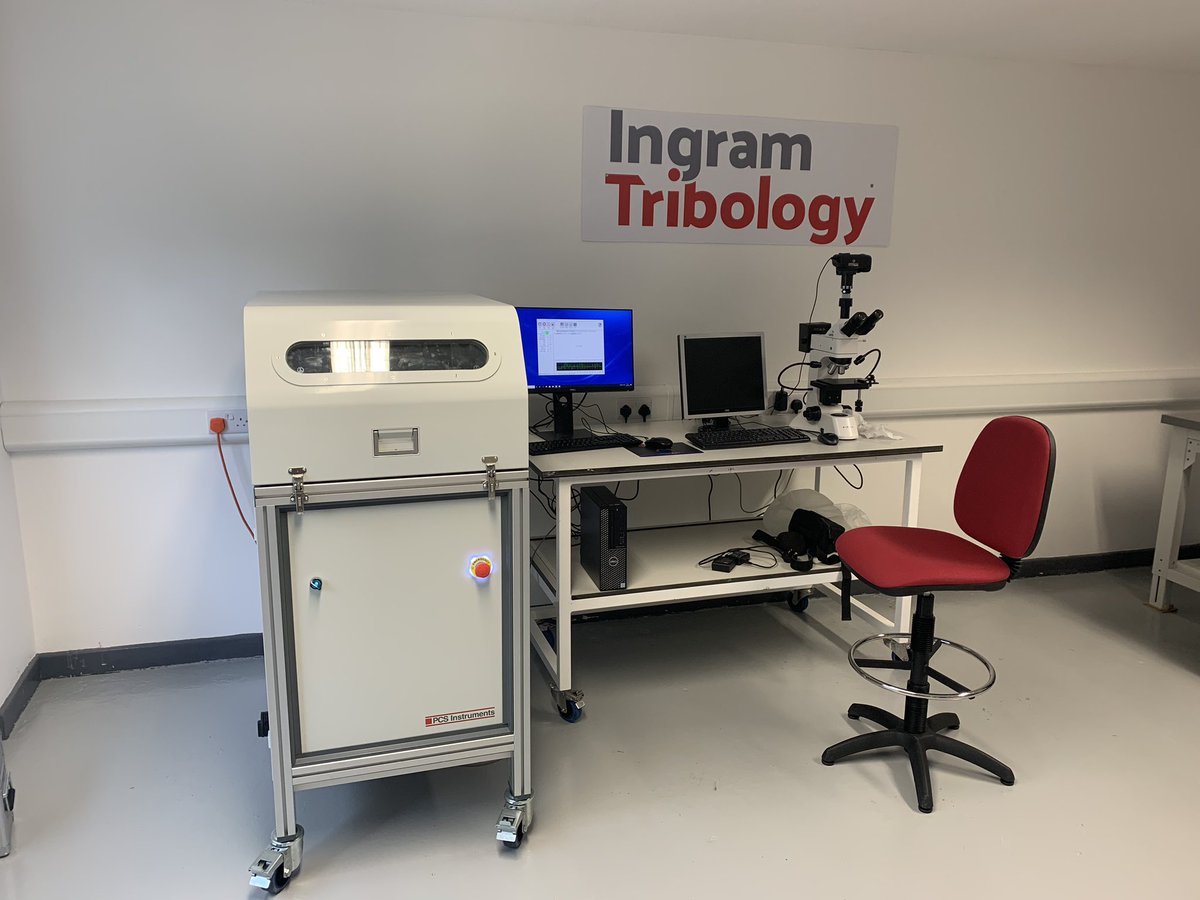 ITribology's tweet photo. We have just received and commissioned a PCS Instruments MPR. Ready for micropitting, pitting/spalling, scuffing and WEC projects.  This 3 ring on roller test rig can greatly reduce testing time of fatigue type failure mechanisms. https://t.co/snu6mtv07F
