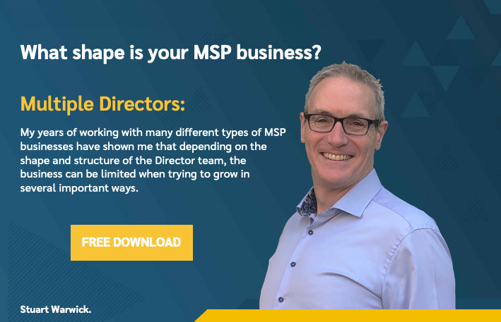 Do you run your MSP business as half of a partnership? Does your partnership always run smoothly? 

Do you share the same vision and have a clear split of responsibilities….or…maybe….not quite? buff.ly/2Z5tH7v #MSP #IT #FreeDownload #MSPBusiness #Consultant