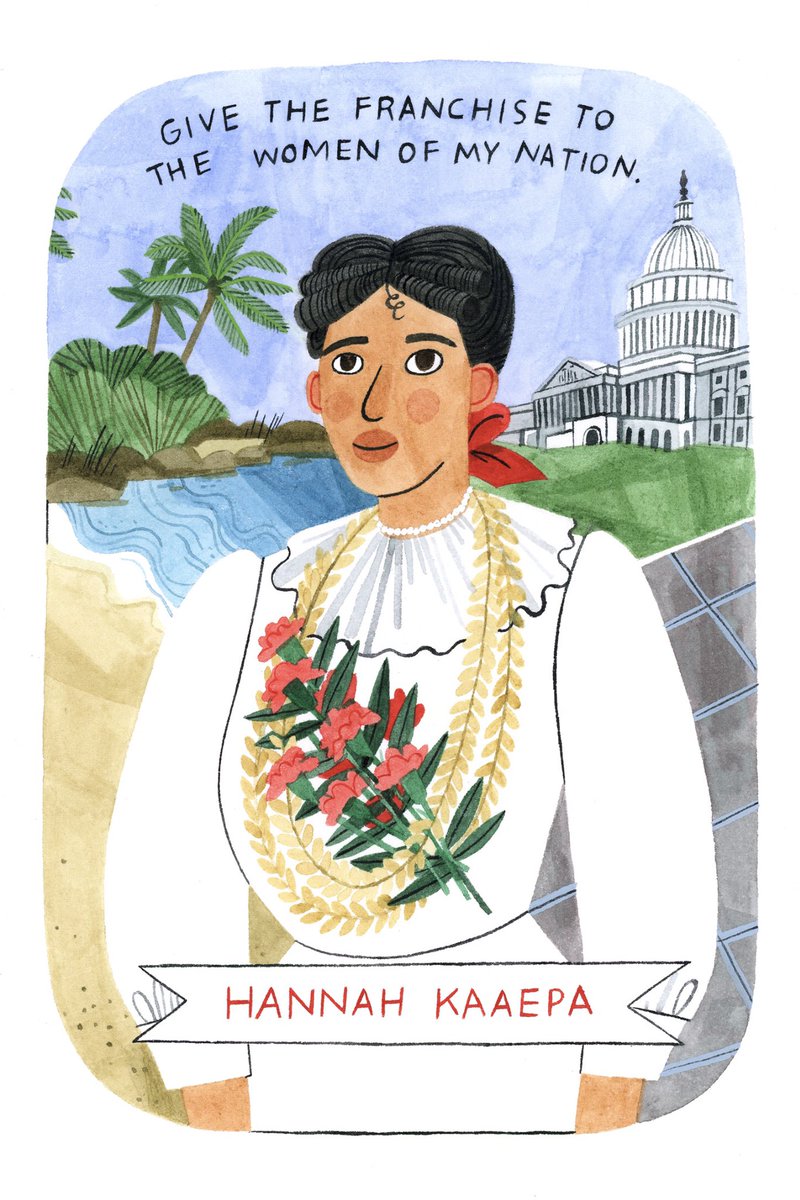 In 1899, Hannah spoke to the National Council of Women in Washington, D.C., urging members to support Hawaiian Queen Lili'uokalani in her efforts to secure suffrage for Hawaiian women.