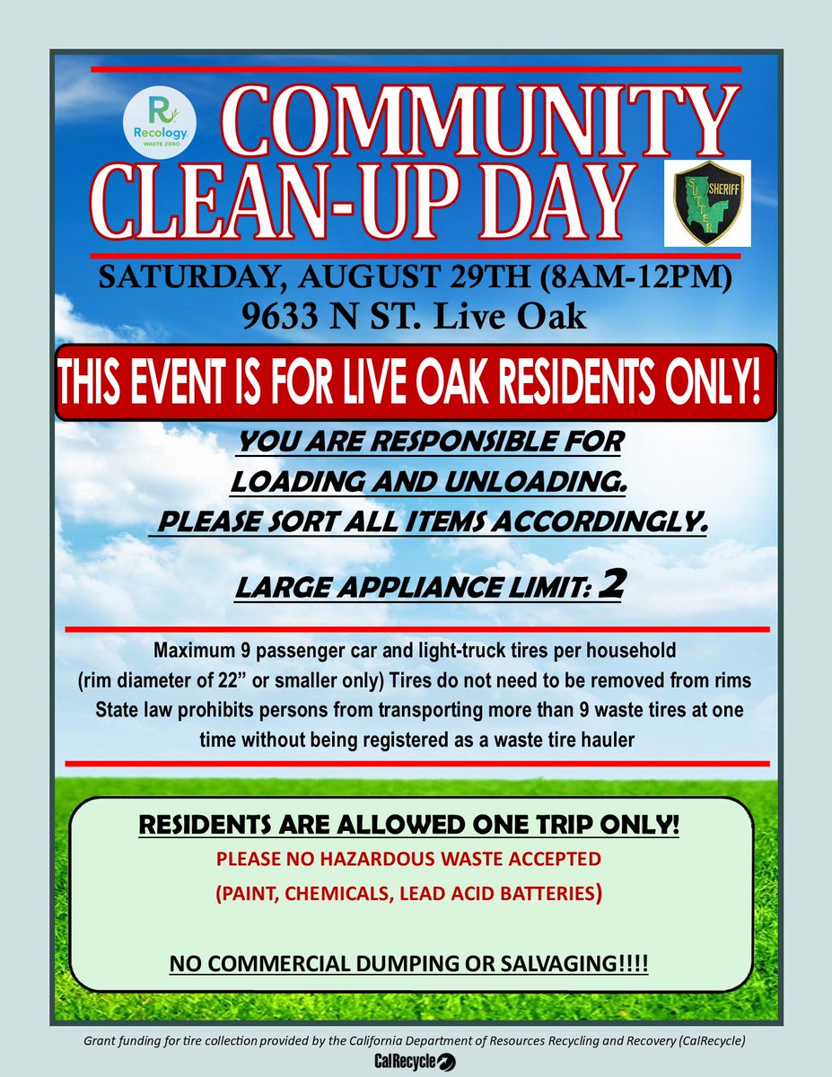 Join us on August 29th for our Annual Community Clean-Up Day!