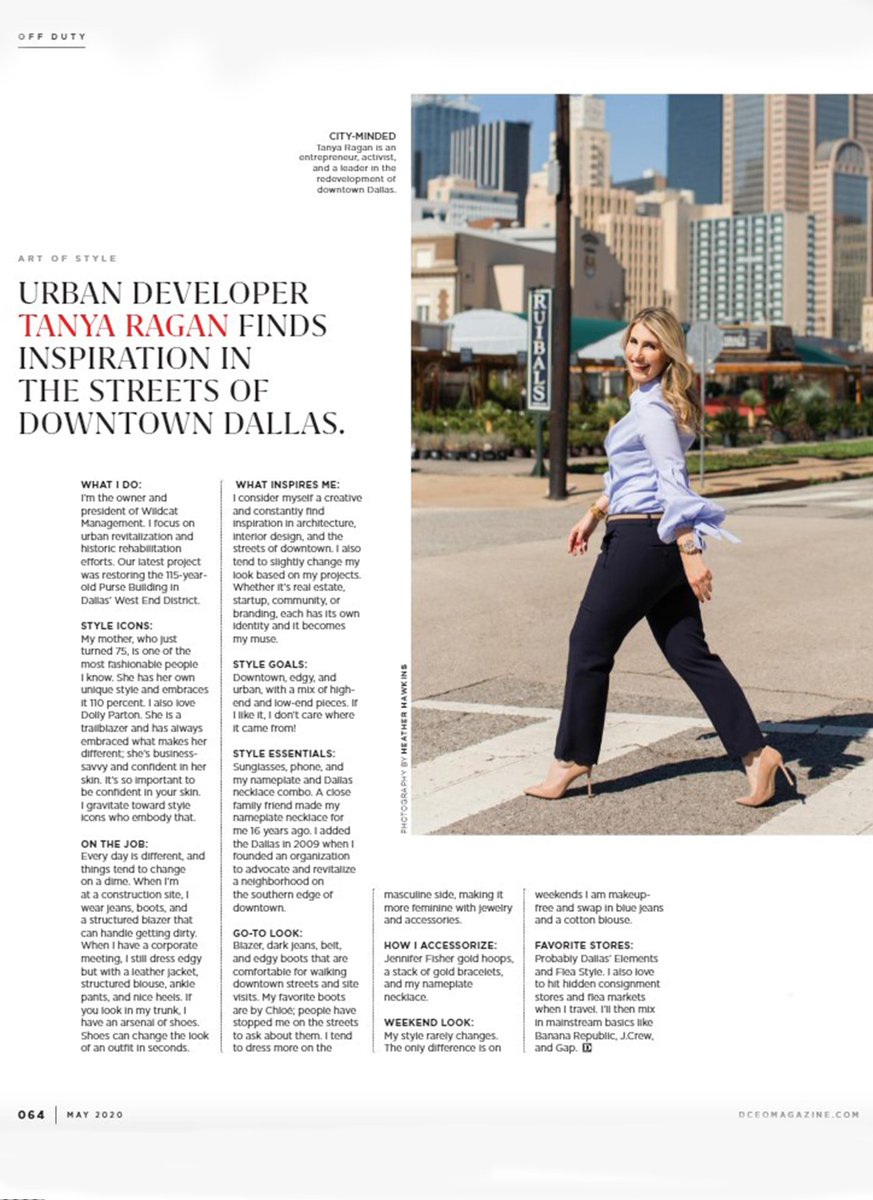 TanyaARagan's tweet image. Thank you to @DCEOmagazine for my feature in their recent issue  💥
I share what I do, what a day in my life looks like (even what my style essentials are  🕶️) and much more! 

Full article below  👇
bit.ly/3iYiOfV

#WildcatMgmt #dallasrealestate #dmagazine #dallastx
