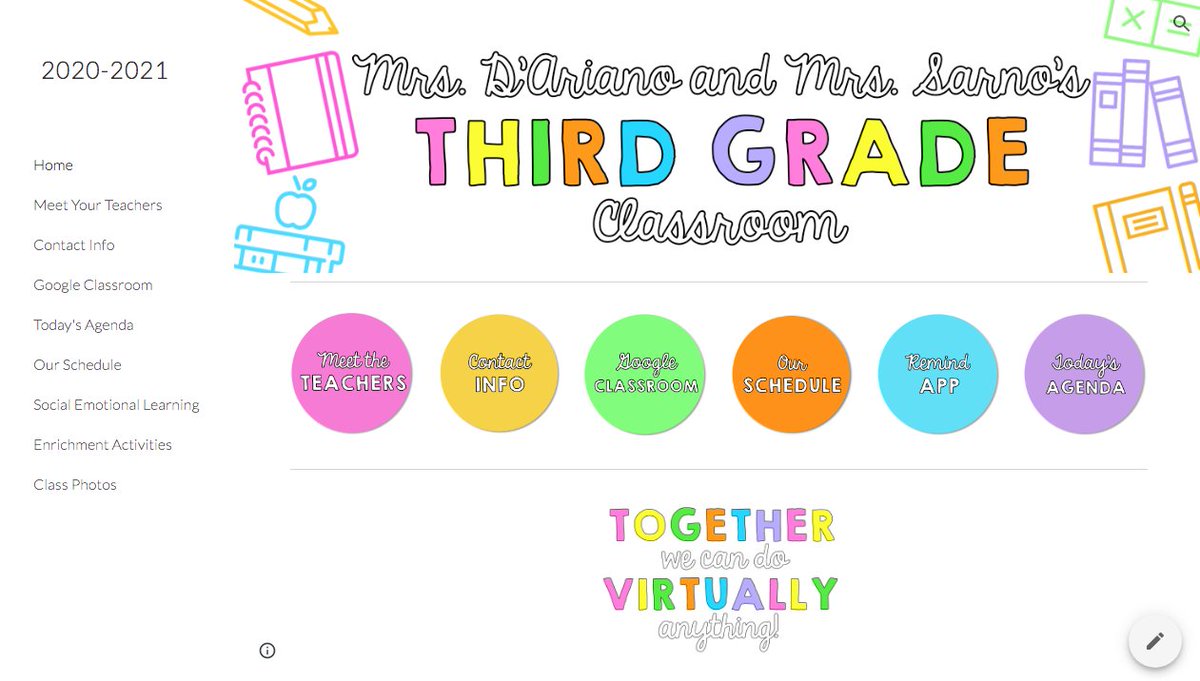 MrsDAriano's tweet photo. Working hard on getting my #GoogleSite up and running for my incoming students and their families! It is my hope that we will find this virtual classroom useful as we navigate remote learning together. 💻💙 @GreenburghHES https://t.co/0IoDawjtxS