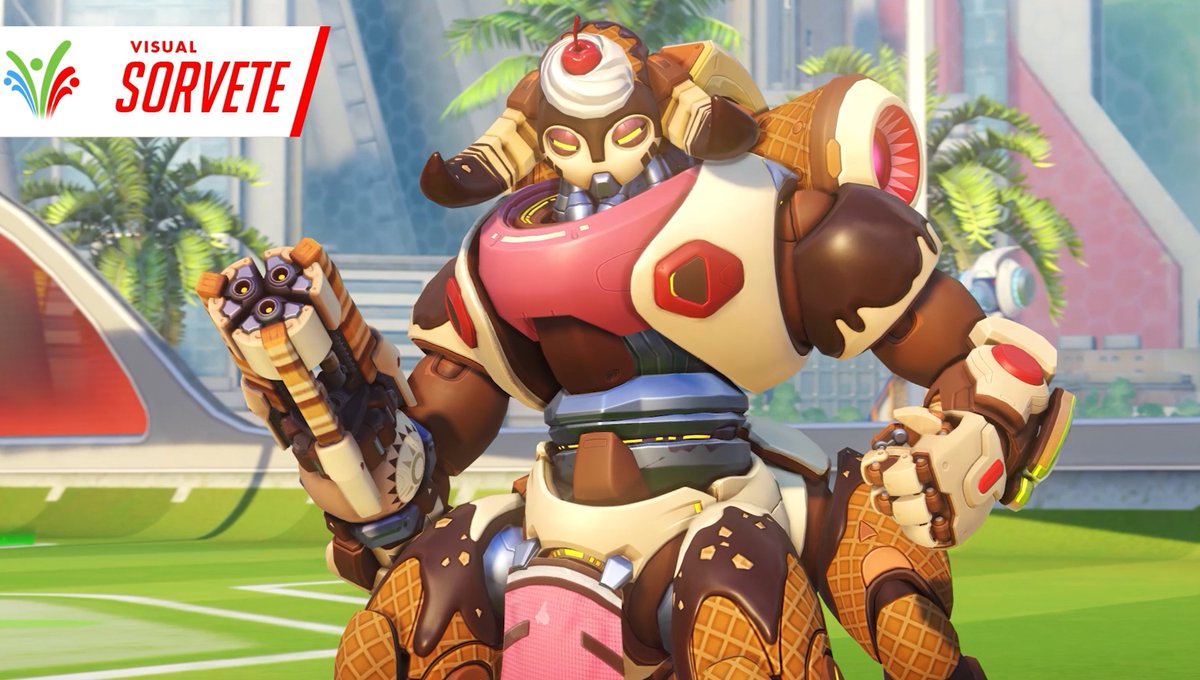 Últimos dias dos Jogos de Verão! Você já conseguiu o visual Sorvete da Orisa?